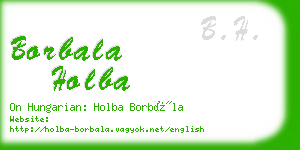 borbala holba business card